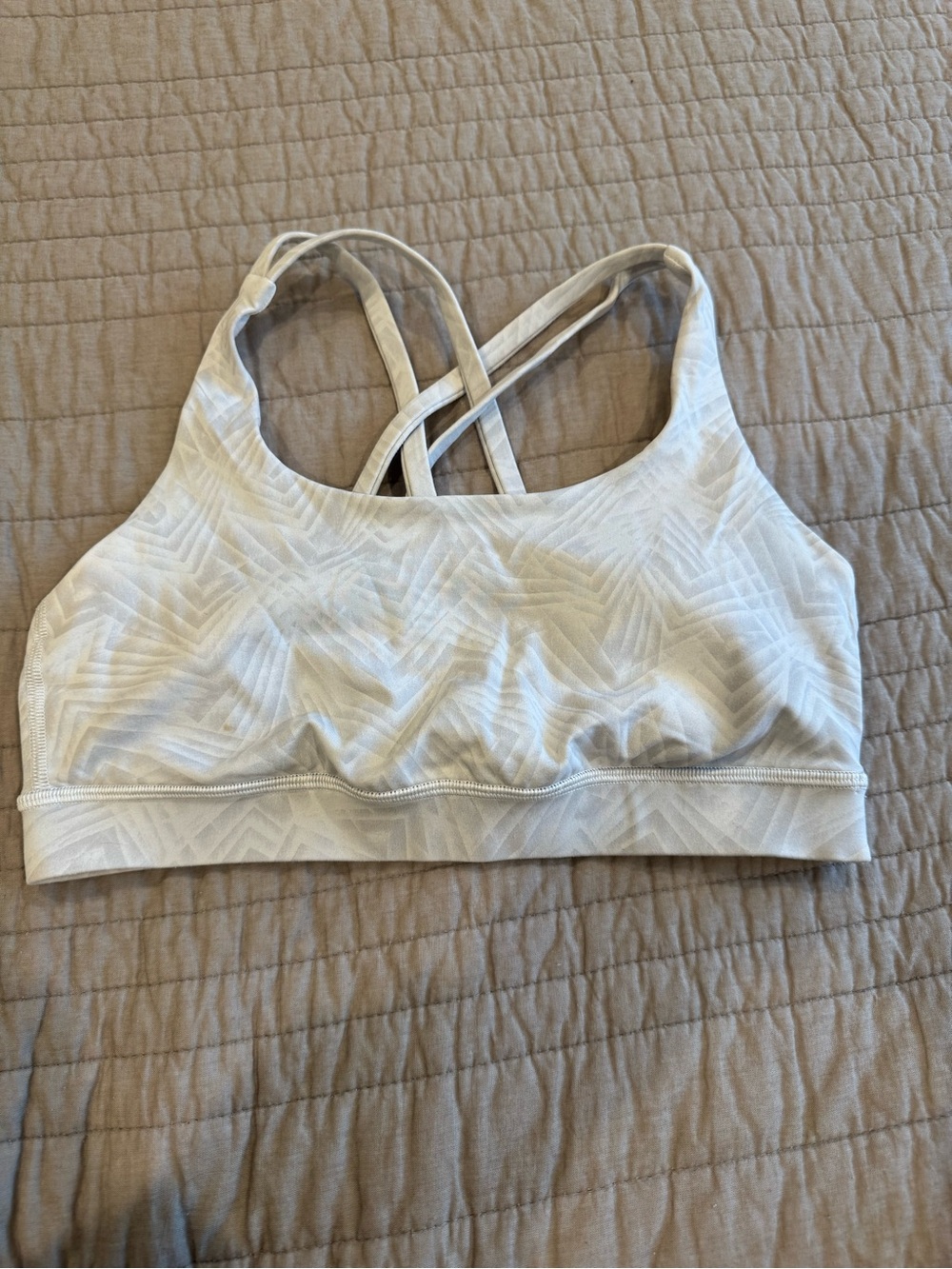 lululemon athletica Light Gray Cross-Back Sports Bra